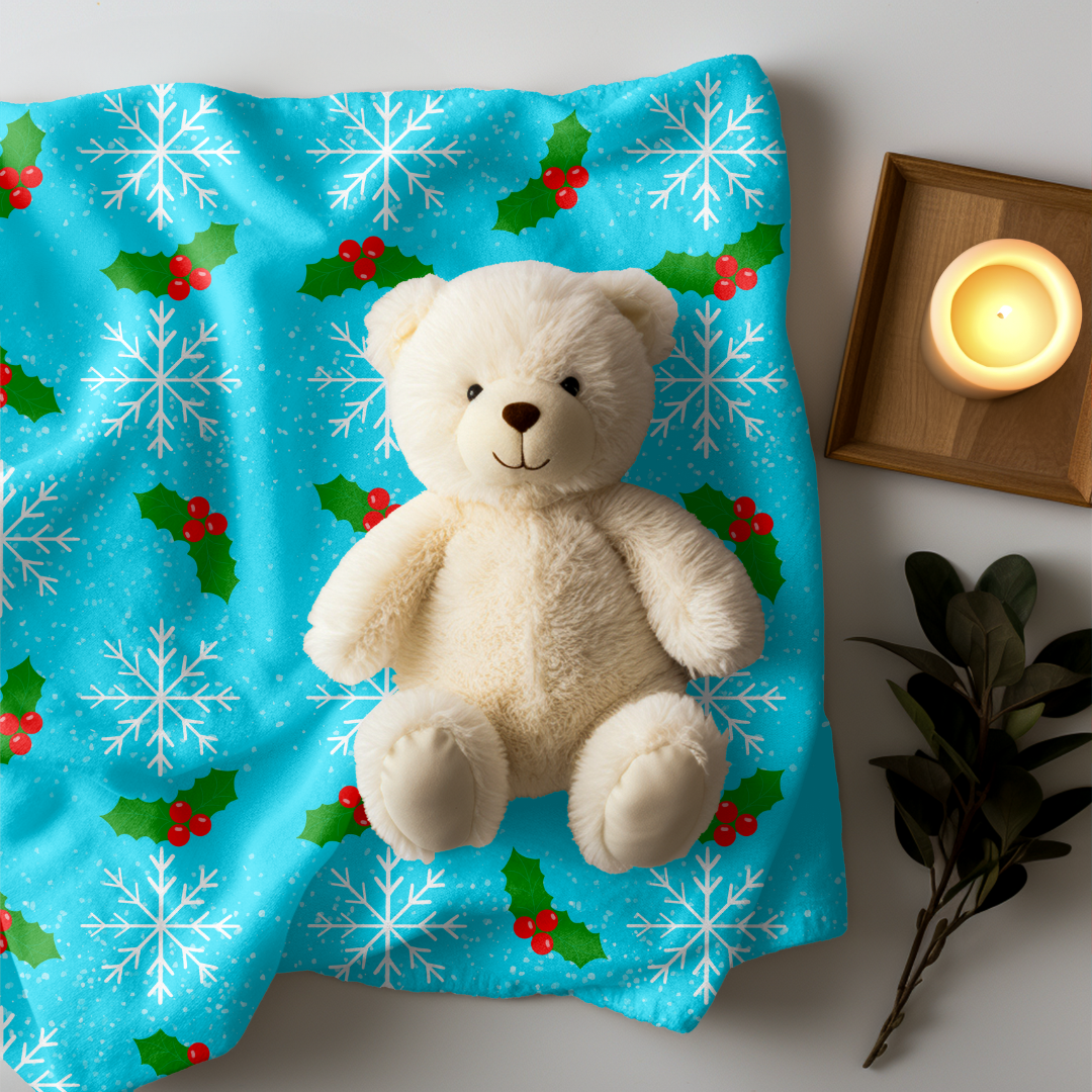 Blue Snowflake Christmas Seamless Pattern 300 DPI PNG Download for Digital Papers Surface Design Vinyl Sublimation Fabric, Hand drawn