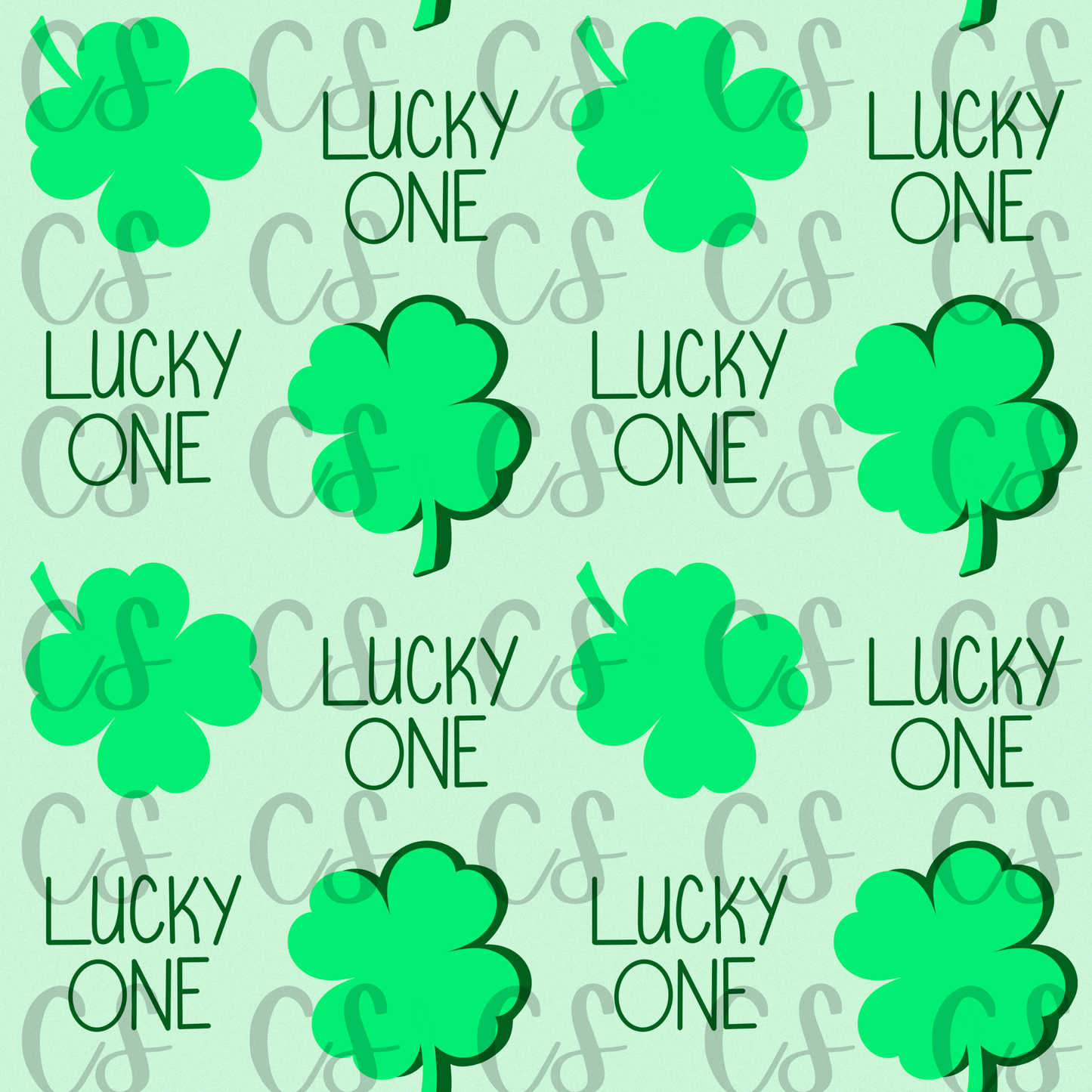 St. Patrick’s Day Clover hand drawn digital seamless file, lucky one, March, blankets, fabric, dtf, sublimation, png