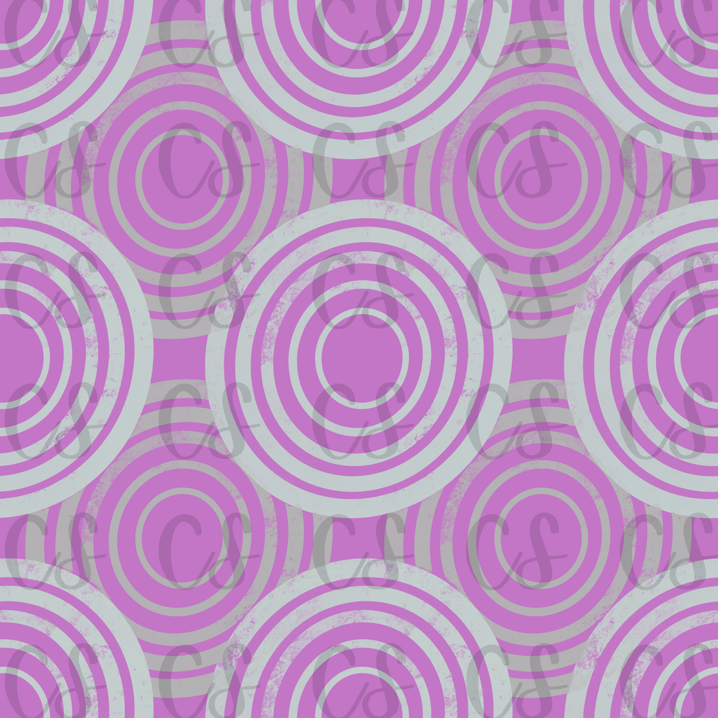 Hand Drawn Circle Seamless Pattern, Purple, Weathered Look, Digital PNG, Download, 300 DPI, Circle Elements