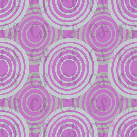 Hand Drawn Circle Seamless Pattern, Purple, Weathered Look, Digital PNG, Download, 300 DPI, Circle Elements